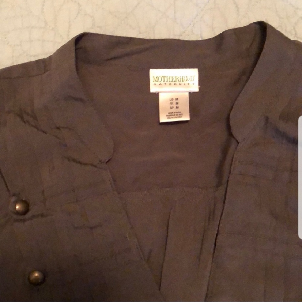 Motherhood maternity gray blouse